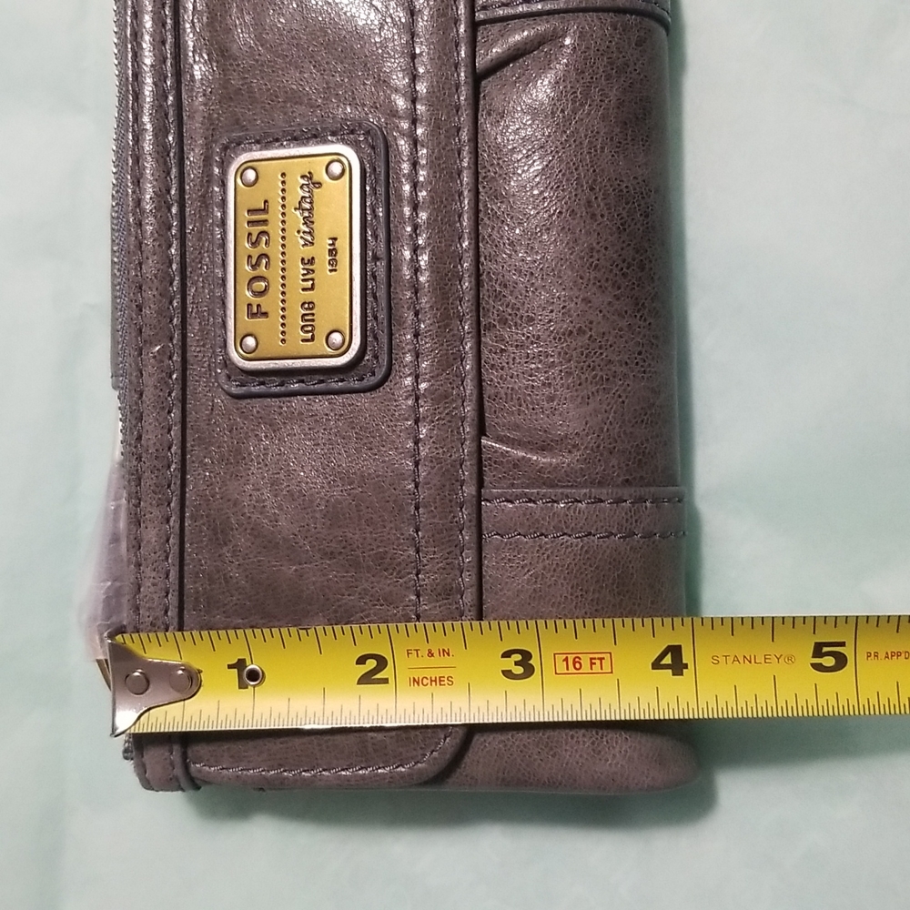 Brand New Fossil Full Size Wallet/Clutch(Grey) - Picture 3 of 11